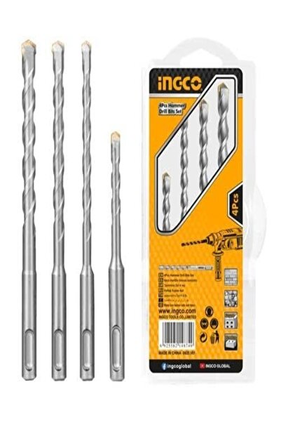 Ingco مجموعة رؤوس مثقاب مطرقة SDS Plus من 4 قطع AKDB2055 - مثقاب عالي الأداء للخرسانة والبناء