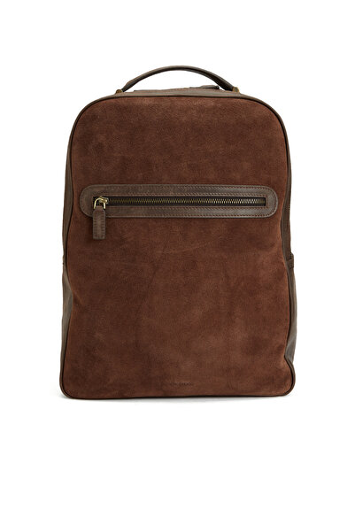 George Hogg Kahverengi Erkek Süet Sırt Çantası