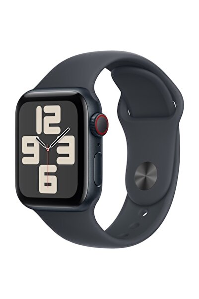 Apple Watch SE (2024), GPS, Cellular, Midnight Aluminium Case 40mm, Midnight Sport Band - M/L