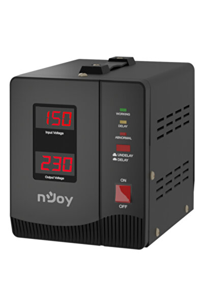 nJoy Stabilizator de tensiune Alvis 2000, 2000VA/1200W, afișaj LCD