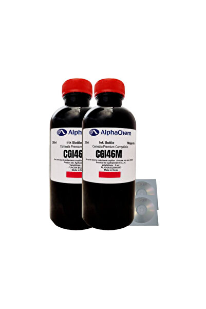 alphachem Canon Compatible Ink Bottle Set 2x200ml GI-46M Magenta, 2pcs Maxell...