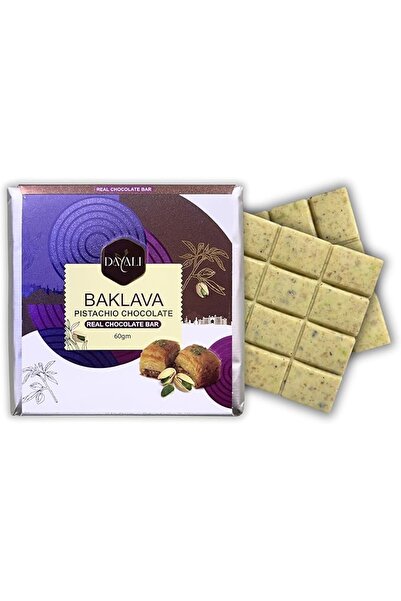 DAYALI لوح شوكولاتة بقلاوة فستق، 60 غرام