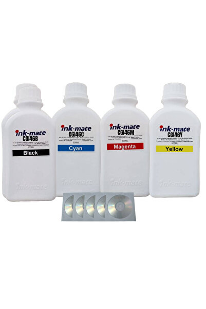 Ink-mate Set Flacon Cerneala Compatibil Canon 2x500 GI-46BK Negru 1x500 GI-46C Cyan 1x500 GI-46M Mag