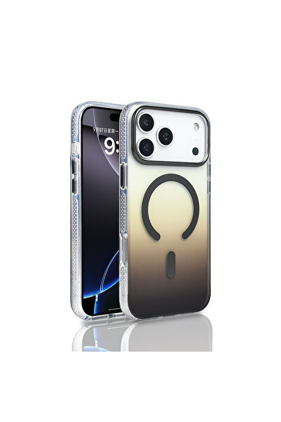 Nezih Case Apple iPhone 17 Pro Max Uyumlu M-safe Şarj Özellikli Transparan Re...