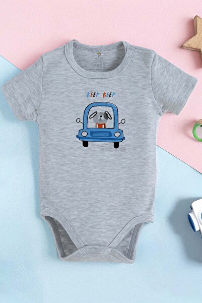 bebek perisi 100% Cotton Organic Car Design Baby Bodysuit