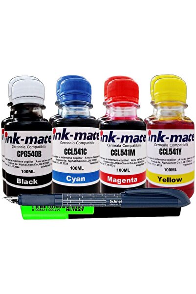 Ink-mate Set Flacon Refill Cerneala Compatibil Canon 2x100ml PG-540 Negru, 2x...