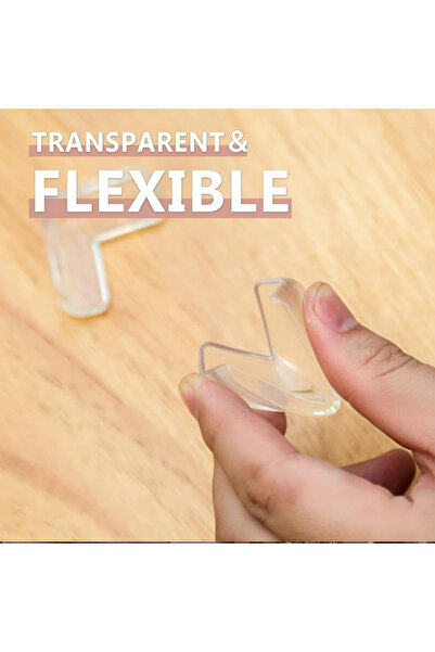 OEM Set of 6 L-shaped Silicone Corner Protectors for Children