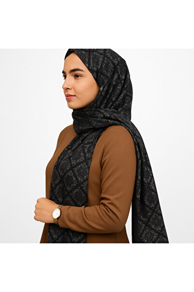 beda Şal negru cu model modern – pentru combinaţii zilnice şi pentru ocazii s...