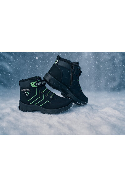 DB Παιδικά παπούτσια με βέλκρο με επένδυση από γούνα, ορθοπεδική αντιολισθητική σόλα