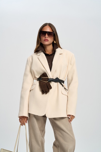 MAI STUDIOS CO. Howell Ekru Blazer Ceket