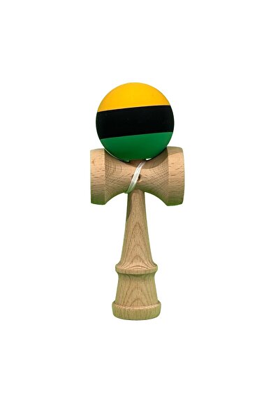 Kendama Jucărie Original Super Sticky, din lemn, mâner din cauciuc, 18 cm, ga...