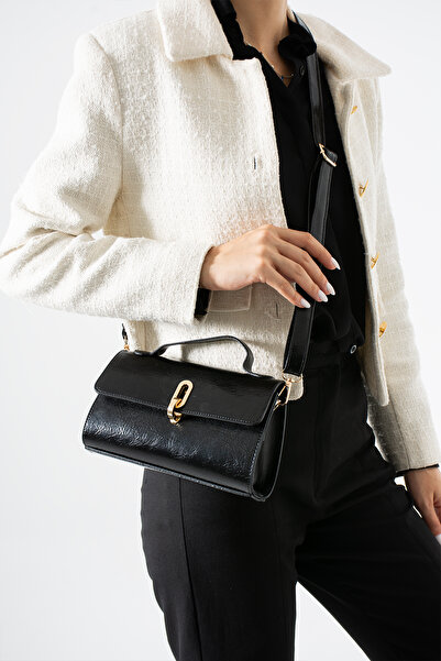 cocy-col Yuka Model Black Women's Lockable Hand and Shoulder Bag