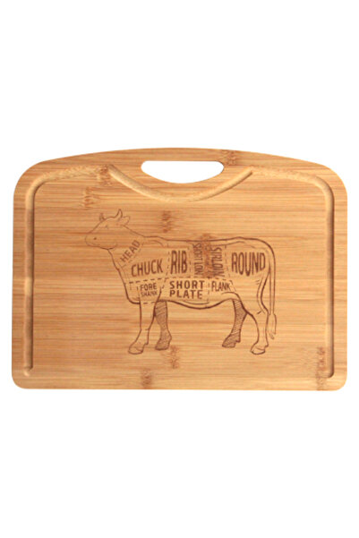 Raki Platou din lemn bambus gravat 33x24x0,9cm