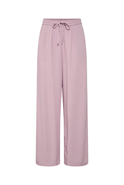 PIECES Γυναικείο υφασμάτινο παντελόνι 17149314 Ροζ