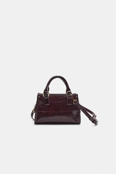 Stradivarius Mock croc mini tote bag
