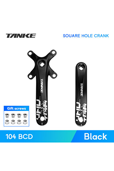 Choice Black Square hole TANKE Bicycle Crank Square Hole Sprocket 104BCD 170m...