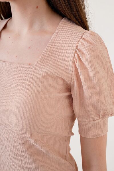 Hiccup BDART Блуза с тясна кройка и квадратна яка