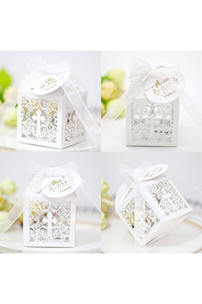 Azexcy Set of 30 testimonial boxes, cardboard, white, 8 x 5 x 5 cm