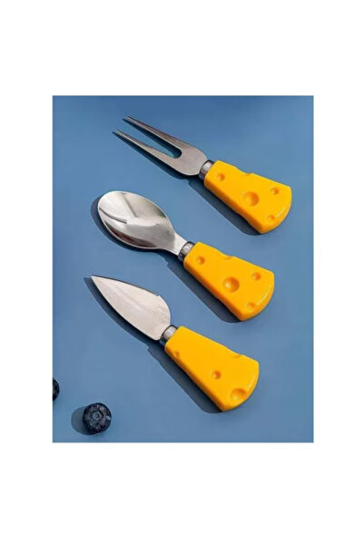 OEM Set of 3 mini cheese knife + fork + spoon