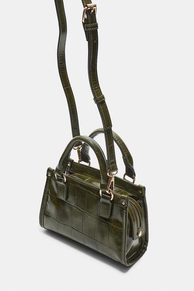 Stradivarius Mock croc mini tote bag