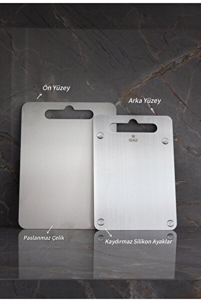 Senz Stainless Steel Chopping Board Large Size 25X33 cm