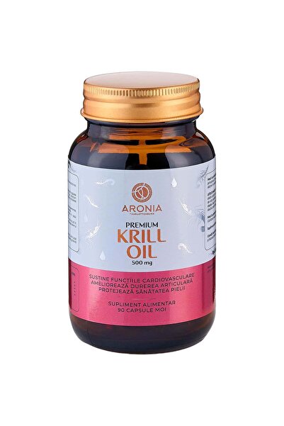 Aronia Charlottenburg Ulei de krill premium 500mg — 90 de capsule cu beneficii pentru inimă, ochi, piele și creier