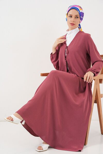 Hiccup Bdart Textured V-Neck Tie Closure Two-Piece Suit