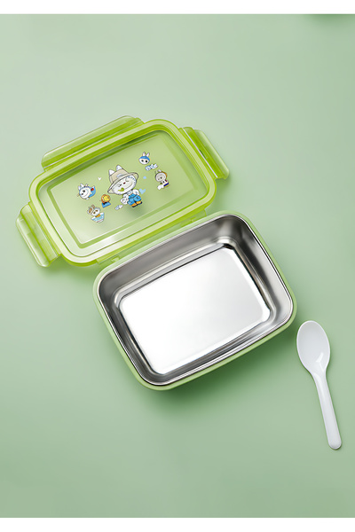 Bisbell Stainless Steel Bento Lunch Box 860ml| Kids School Tiffin | Leakproof...