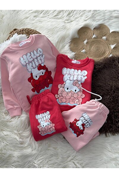 babymoon kids Crew Neck Long Sleeve Girls' Sweatshirt and Sweatpants 2-Piece Set