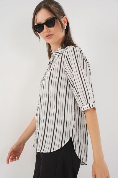 Hiccup Bdart Striped Poplin Shirt