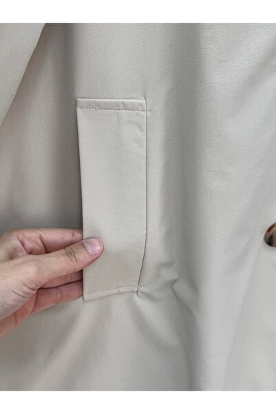 BENAHOLL Capinda Kol Kemerli Kapaklı Kısa Trenç-Çİ480 Taş