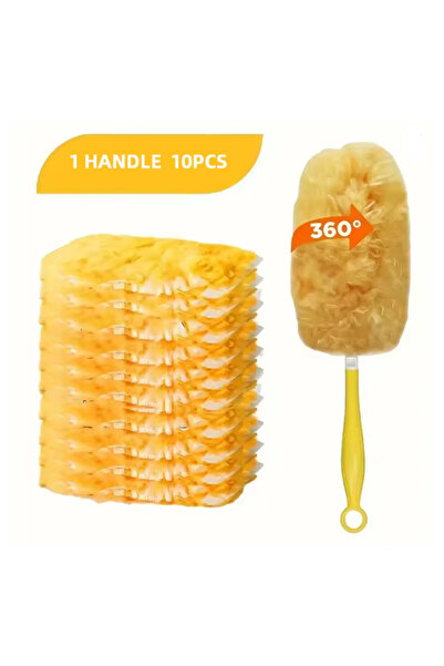 Choice3 1 مقبض 10 قطع مزدوج الوجهين 360 درجة ترسب الكهروستاتيكي لتنظيف الغبار...