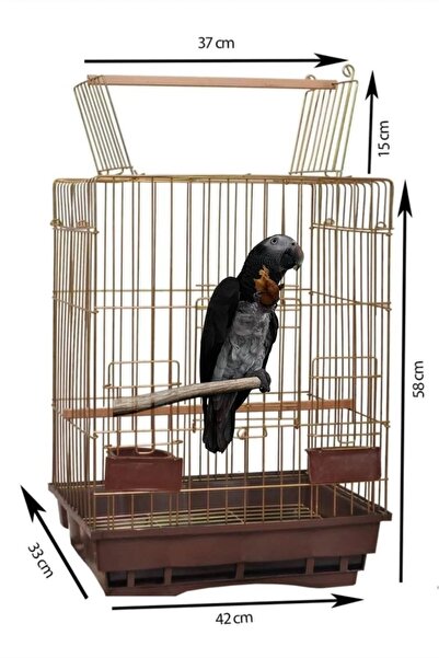 GND PET Üsten Açılır Galvaniz Kaplama Papağan Kafesi Lüks Kuş Kafesi