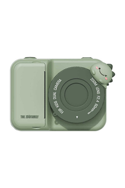 Zoo Family Dino Green P2 Dijital Kamera ve Fotoğraf Makinesi (Anında Baskı Al...
