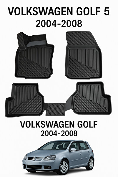 Black Gold Volkswagen Golf 5 2004-2008 3D Havuzlu Oto Paspas Premium
