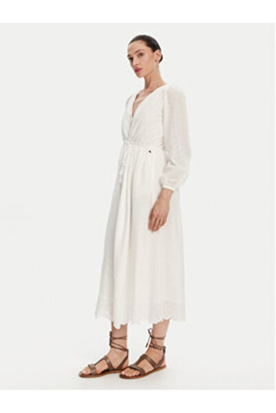 Pepe Jeans Γυναικείο Καλοκαιρινό Φόρεμα PL953693 Λευκό