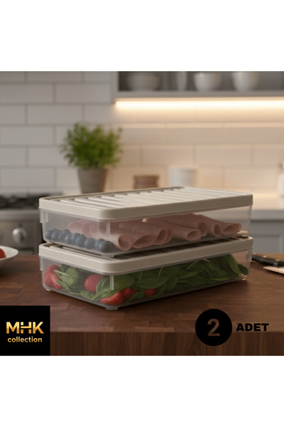 MHK Collection Plastik Kapaklı Dikdörtgen Saklama Kutusu