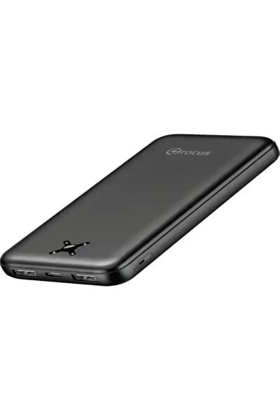 Crocus Portable Two 10.000 Mah 2 USB LED Uyumlu Göstergeli Powerbank Siyah