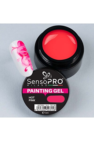 SensoPRO Milano Vopsea UV pentru unghii cu gel roz aprins 5ml,