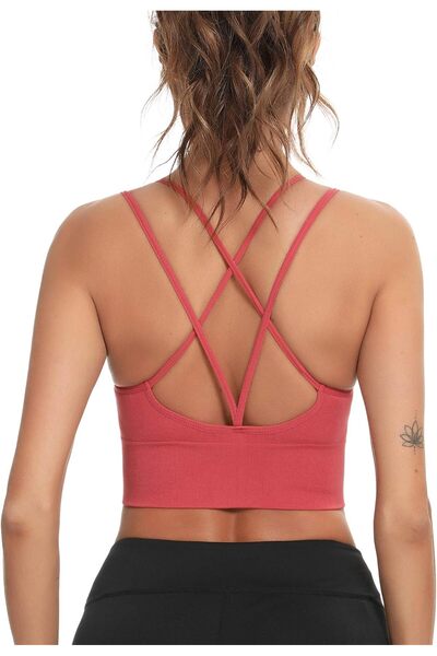NO BRAND Women Sexy One Shoulder Sports Bra Cute Yoga Bra Medium Support Workout Running
