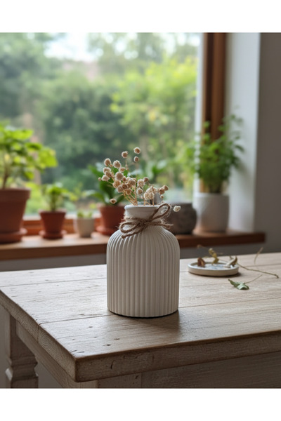 Lavinyum Vază decorativă Minimalistă pentru flori - Florile sunt incluse