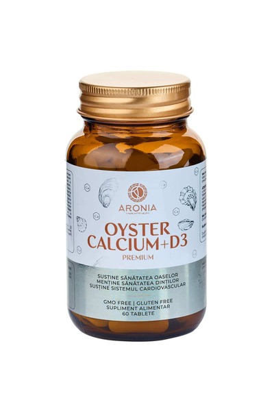 Aronia Charlottenburg Calciu Premium Oyster + D3 - 60 de comprimate cu calciu...