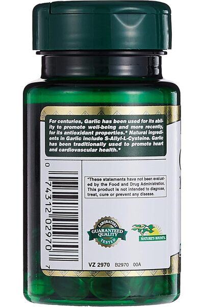Nature's Bounty Garlic Oil Softgels, 1000 Mg