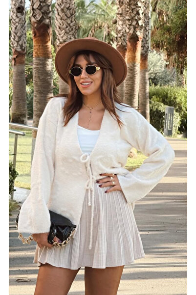 Mzr Collection Дамски плетен кардиган от флийс