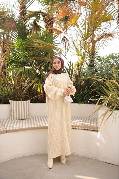 AGD COLLECTİON Extra Oversize Dress with Braided Hair