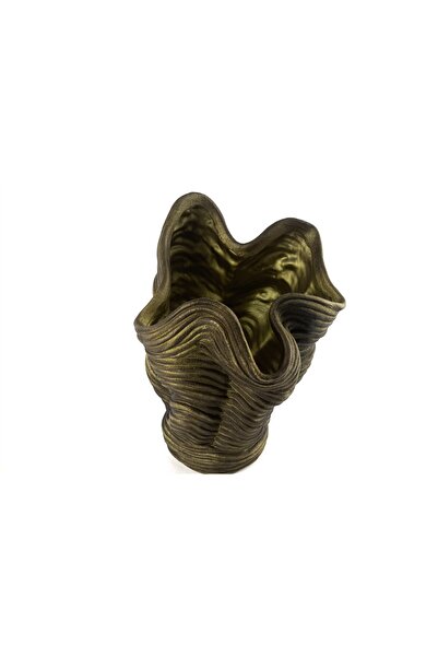 Mikasa Moor Antique Gold Resin Vase 25X33Cm