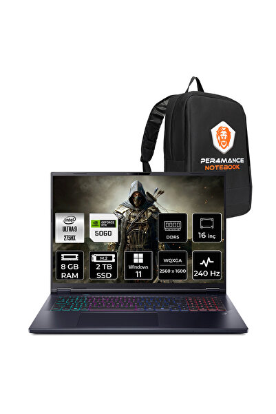ACER Predator Helios Neo16 Ultra9 275HX 8GB 2TB SSD RTX5060/8GB 16" QHD+ W11P...