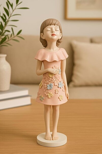 B&D قطعة ديكور سيدة واقفة - وردي