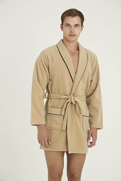 KLY Ανδρικό μονό ρόμπα-παντελόνι με λεπτομέρεια σε ρίγες και άνετο σχέδιο