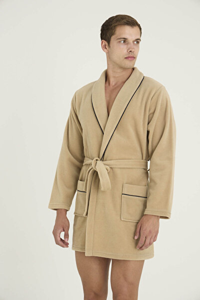 KLY Ανδρικό μονό ρόμπα-παντελόνι με λεπτομέρεια σε ρίγες και άνετο σχέδιο